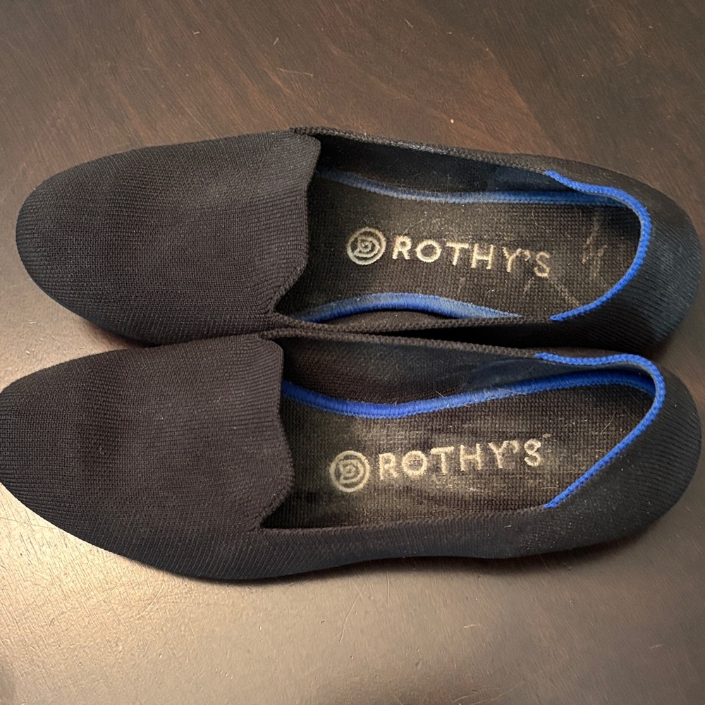 Rothy's Women’s Black and Blue Loafers